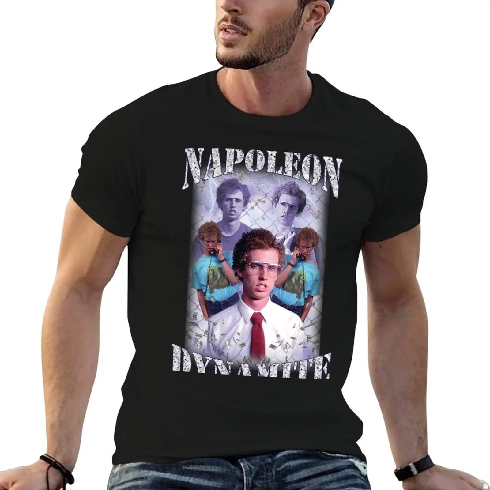 Napoleon Dynamite Vintage Bootleg Shirt T-Shirt shirts graphic anime mens t shirts pack