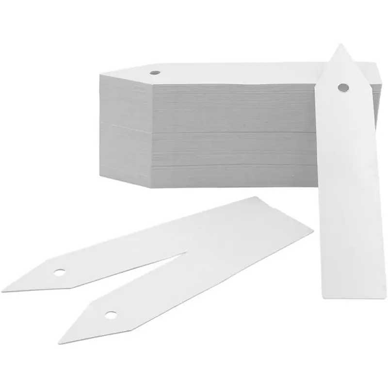 MALL 200 Pcs Plastic Plant Nursery Garden Labels Garden Stake Tags White 10X2Cm