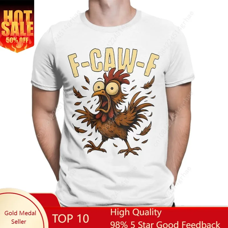 

Funly F Caw F Chicken Printed T Shirt Graphic T Shirt High Quality Men's and Women's Short Sleeve T Shirt Men's Sportswear Tops