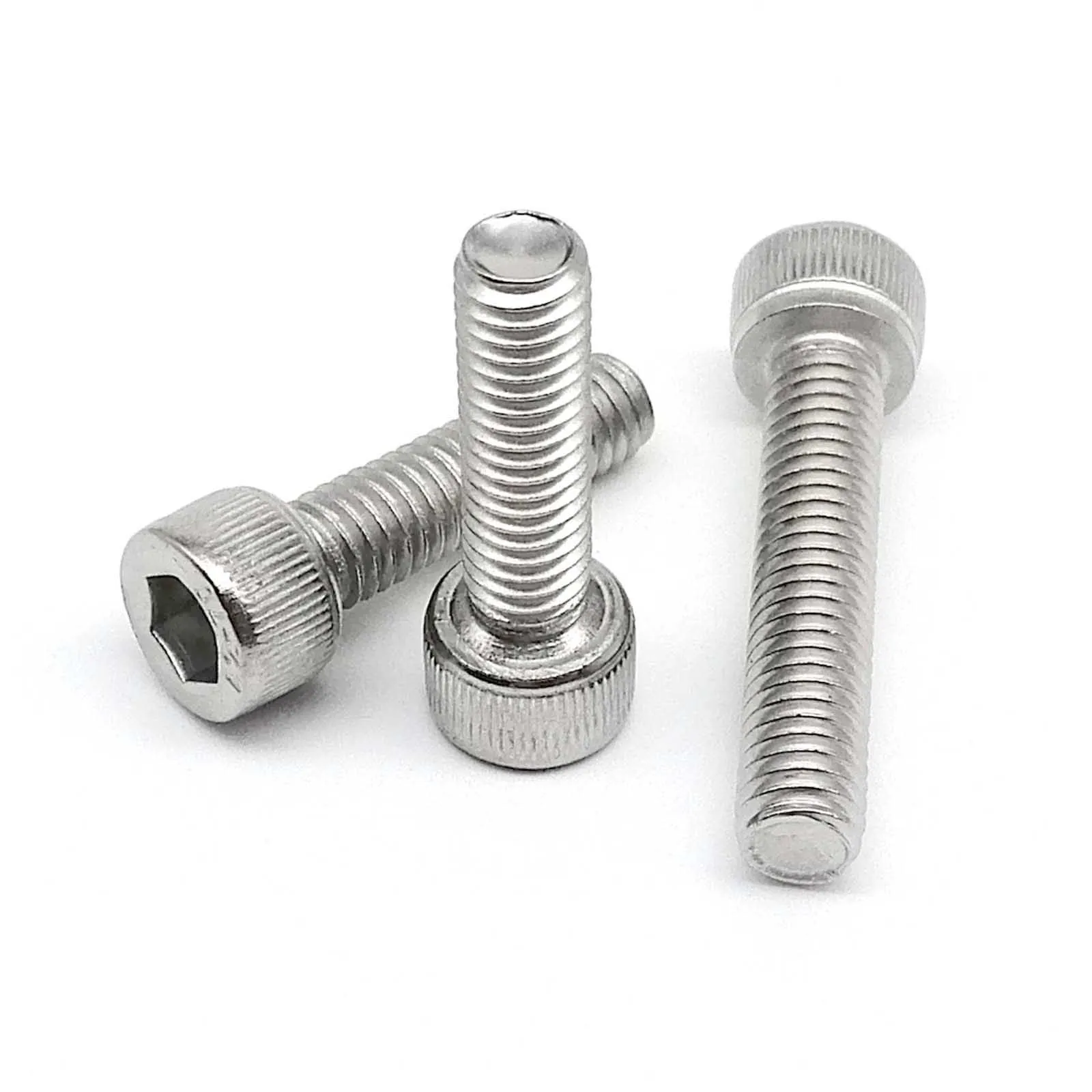 100/50/20/10pcs M2 M2.5 M3 M4 M5 M6 M8 Allen Hexagon Hex Socket Cap Head Screw Bolt Length 4-60mm DIN912 A2 304 Stainless Steel