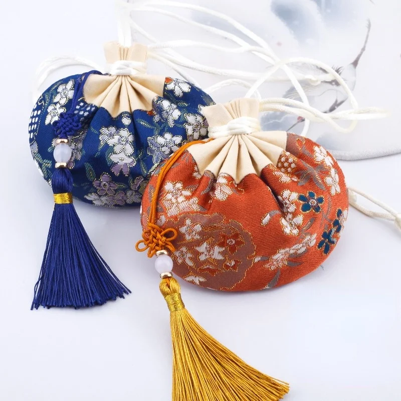 Dragon Boat Festival Sachet Perfume Bag Empty Bag Embroidered Lotus Bag Portable Antique Traditional DIY Material Pack