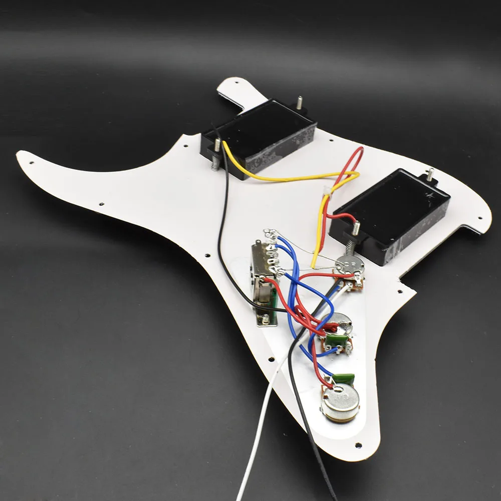 

ST Электрогитара двойной закрытый двойной звукосниматель для электрогитары белый с черными аксессуарами для гитарных инструментов