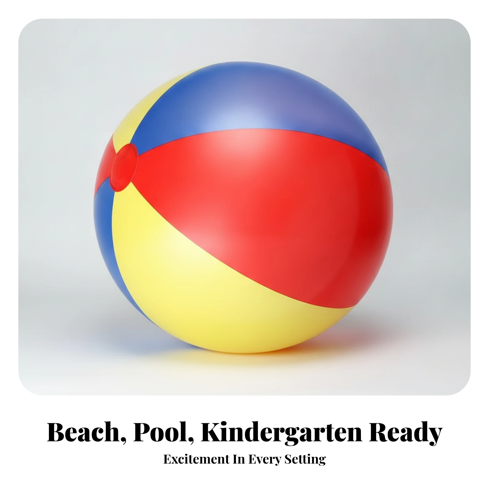 PVC Beach Ball Bright Rainbow Colors Plaything Panel Design Large Beach Ball Toy Sealed Valve for Outdoor Play