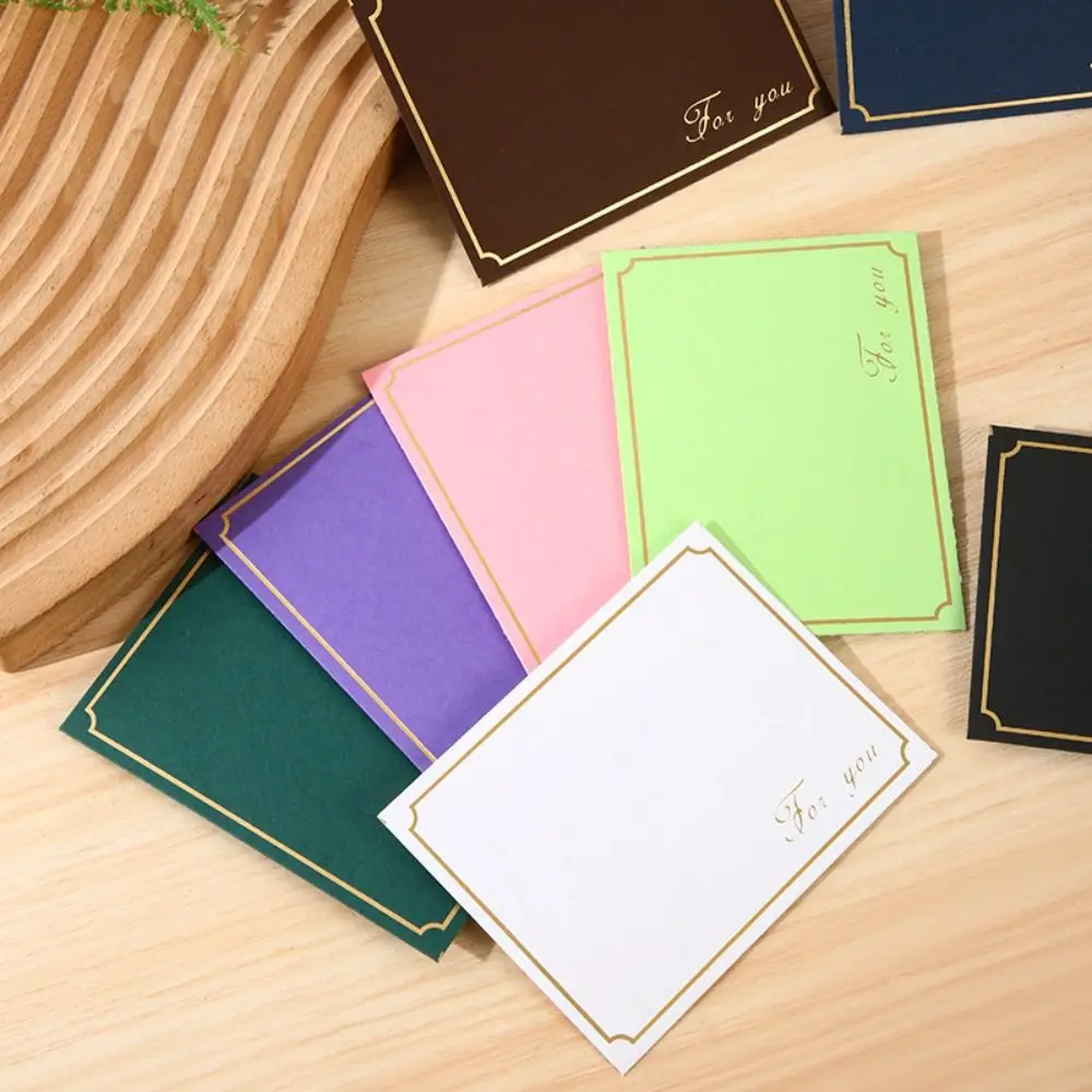 10pcs Vintage Gold Stamping Envelopes Bronzed Seal Invitation Card Decoration Envelope Set Romantic Nostalgia Art
