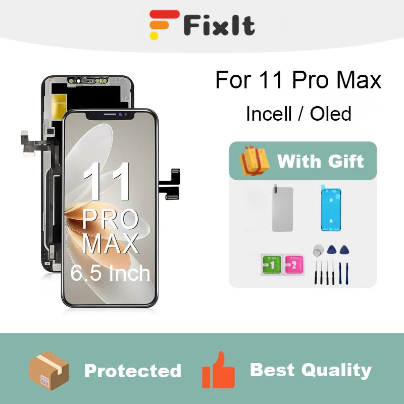 For Iphone 11 Pro Max Screen Replacement 6.5 Inch Mobile Phone LCD Display Screen Digitizer Frame Full Assembly With Repair Tool