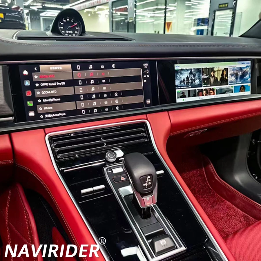 Reproductor de vídeo Multimedia Android Carplay para Porsche Panamera 970 pantalla Dual interactiva mejorada de 12,3 pulgadas + 11,4 pulgadas LHD RHD