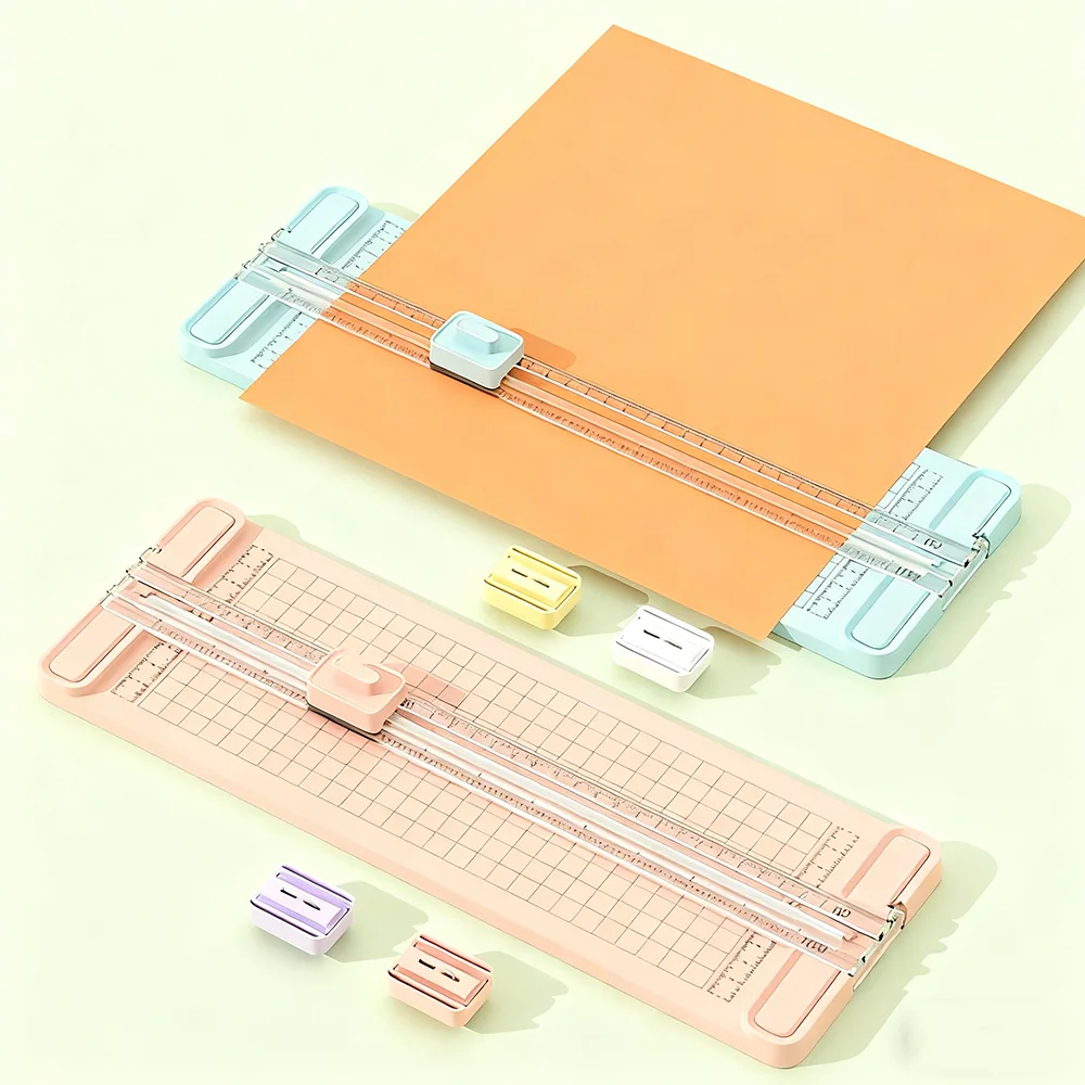 Taglierina di carta portatile Taglierina di carta in plastica Taglierina di carta fai da te portatile per lo studio a casa della scuola