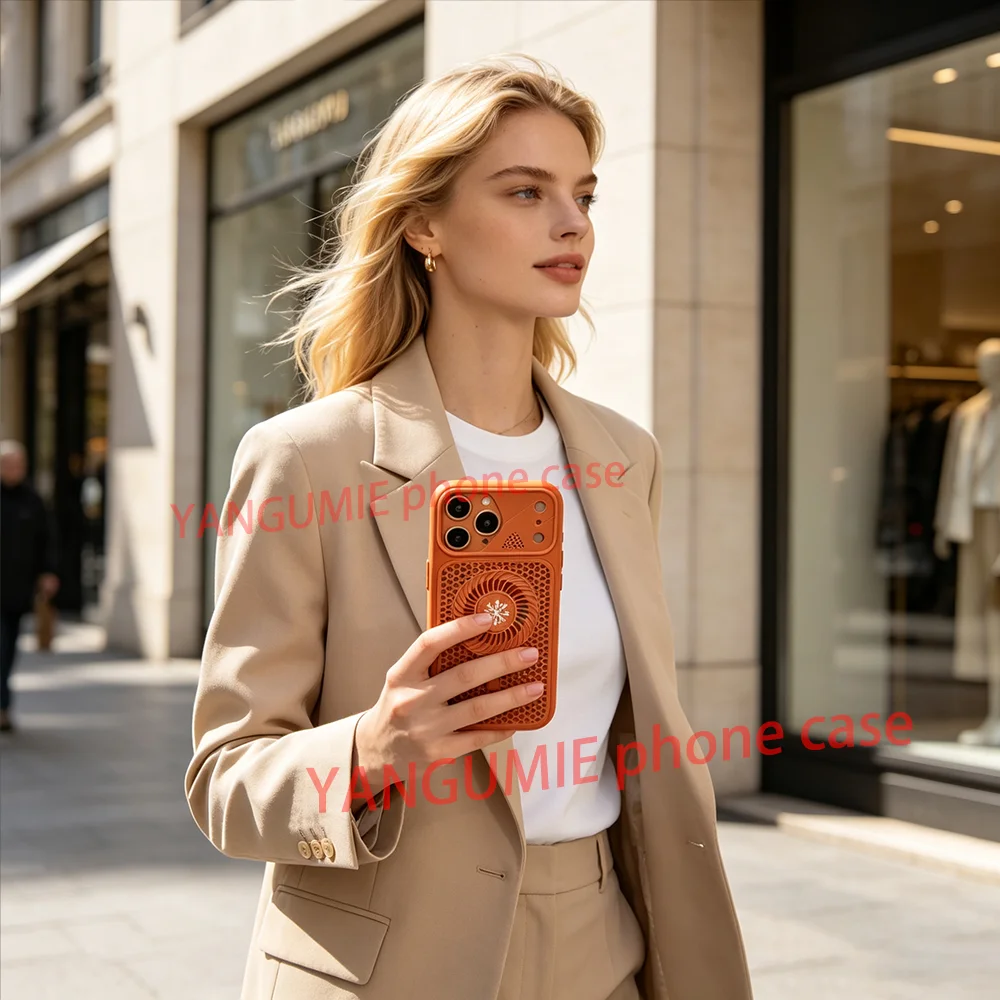 For Apple 11-18 pro max cooling magnetic mobile phone case Apple honeycomb breathable skin anti-fall protective cover