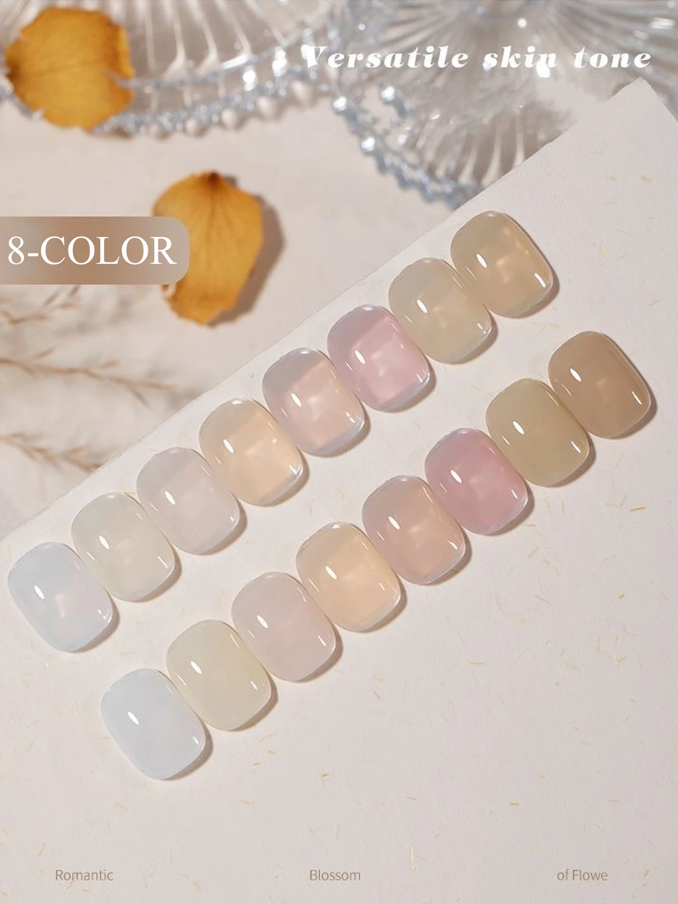 1-8 قطعة 15 مللي الخريف مسمار الجليد شفافة اليشم كريم هلام مسمار البولندية UV LED علاج عطلة المرأة هدية مسمار الفن لوازم اليومية