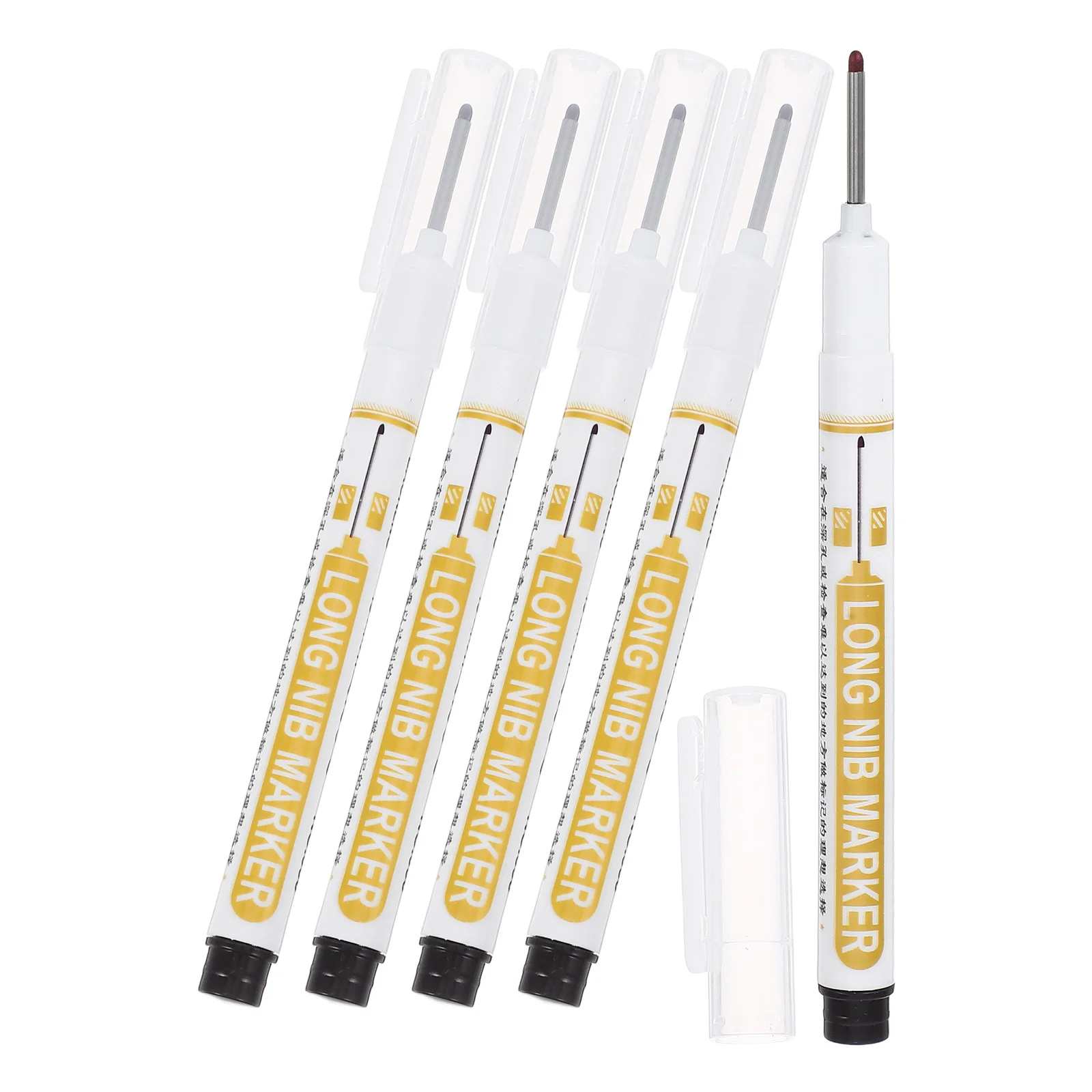 6本入り永久マーカーペン 木工建設用 長期精密マーキングツール 大工 DIY ホームプロジェクト用