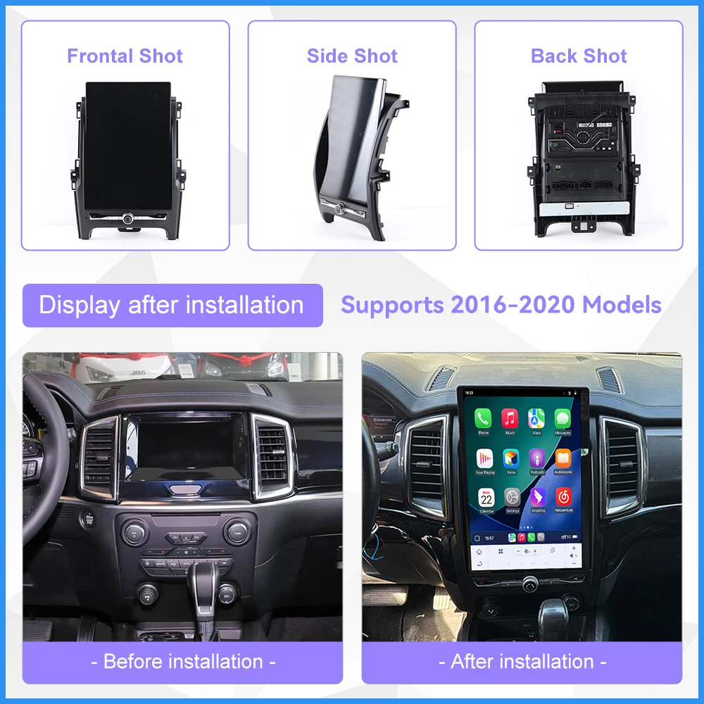 14.5' Android 15.0 Car Stereo FOR Ford Ranger Everest 2016 - 2021 Tesla Screen Car Radio GPS Navi Multimedia Player HD Head Unit