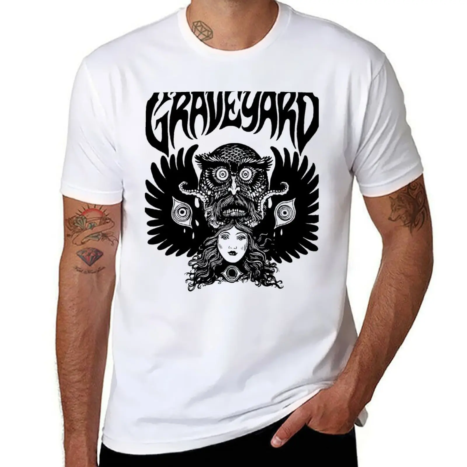 

Graveyard Logo T-Shirt printed t shirts for man t shirt man casual cotton t shirts high quality T-shirt