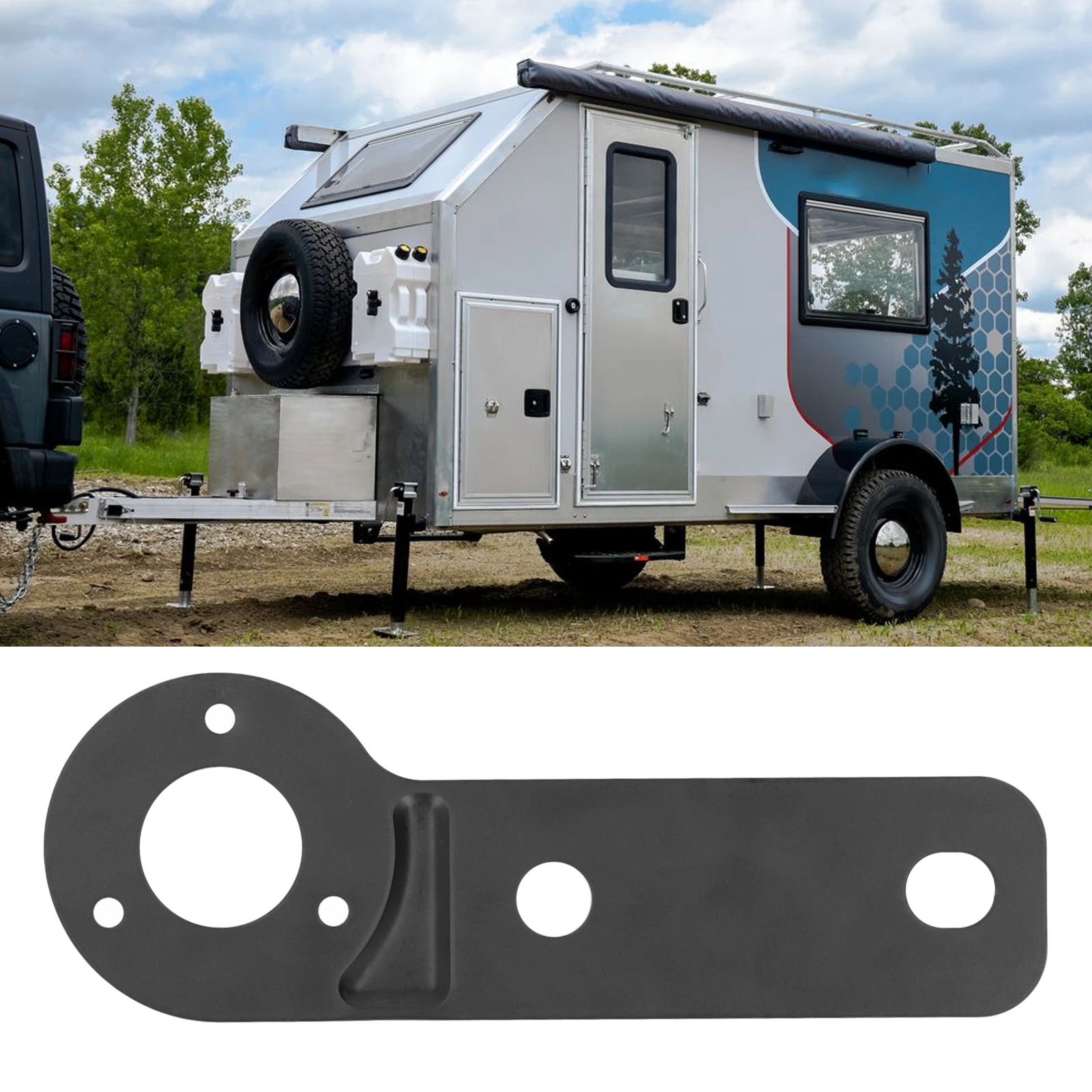 Trailer Socket Mounting Bracket Trailer Wire Connector 7 Pin Heavy Duty Socket Mount Plate Hitch Tow Bar Power Socket Bracket