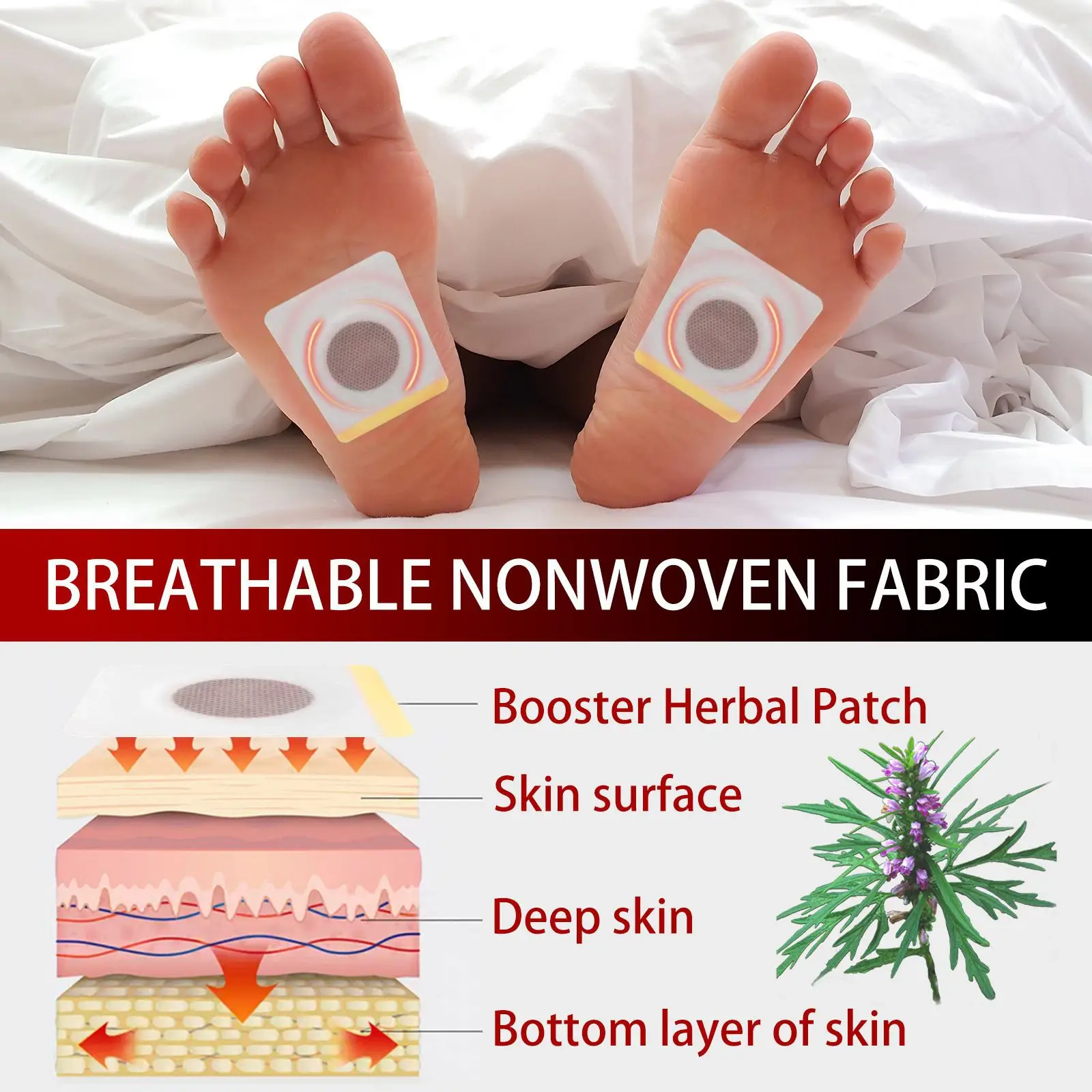 60/6Pcs Height Growth Patches Teen Plantar Acupoint Stimulation Stickers Promote Bone Strength Calcium Vitamin D Supplements