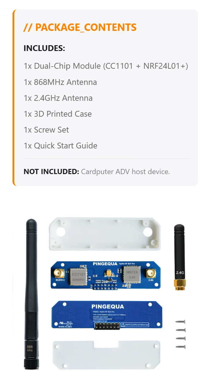 Cardputer ADV CC1101 & NRF24 Modul für M5Stack, Kompatibel mit Bruce, Dual 2,4GHz 868MHz Board, PINGEQUA Hydra RF – Detail 6