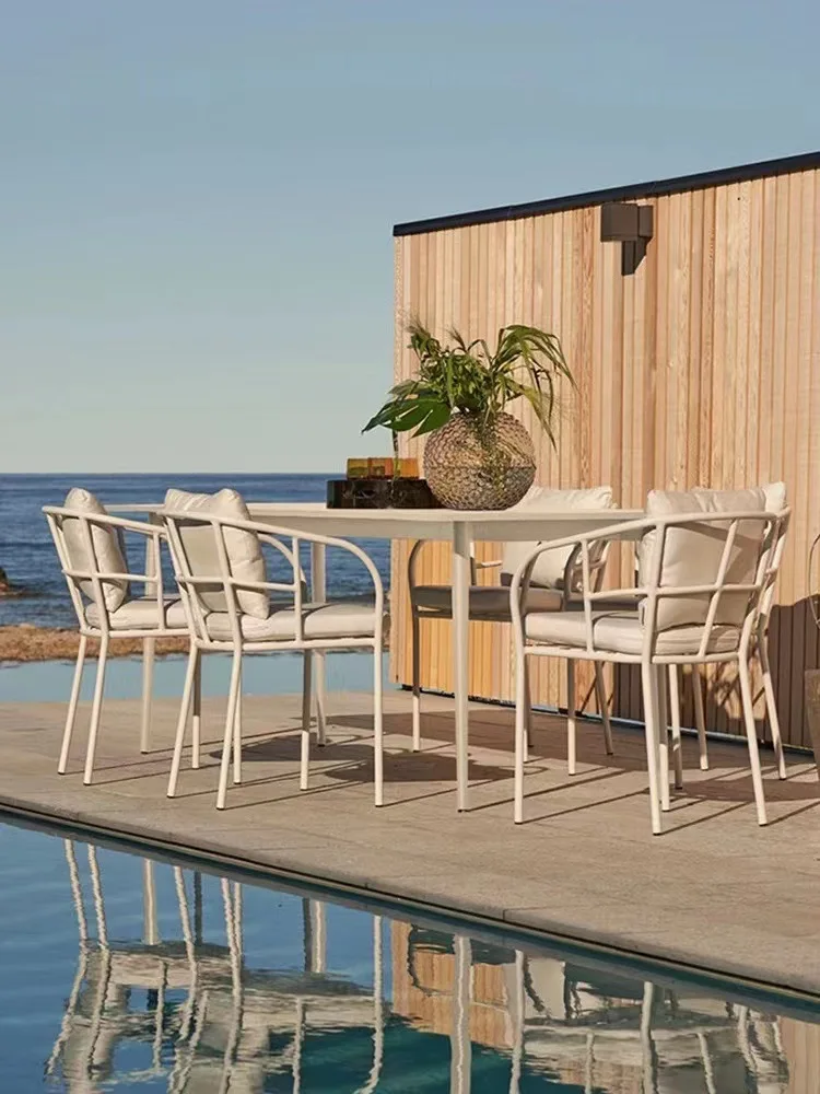 

HYS outdoor table and chair combination waterproof and sunscreen outdoor courtyard villa terrace garden sun room furniture