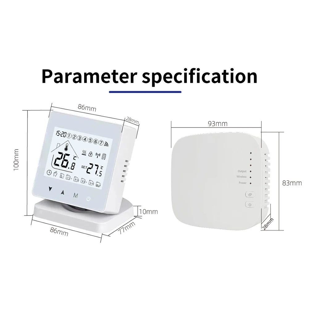 Comfort Control Gas Boiler Heating Customizable Heating Schedule Device Programmable Heating 1 To 1 Wireless Design