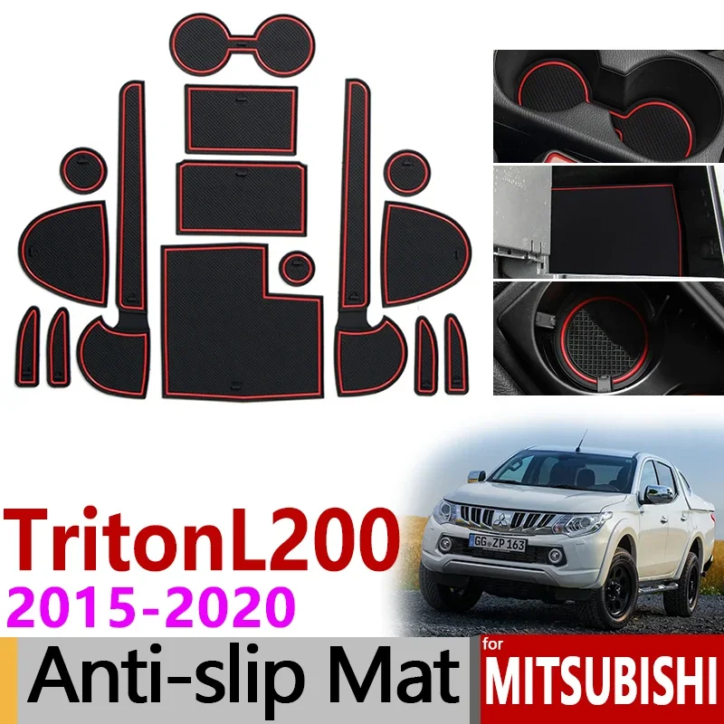 Anti-Slip Mat for Phone Mats for Mitsubishi L200 Triton Strada Strakar Barbarian Fiat Fullback RAM 1200 Accessories Car Stickers