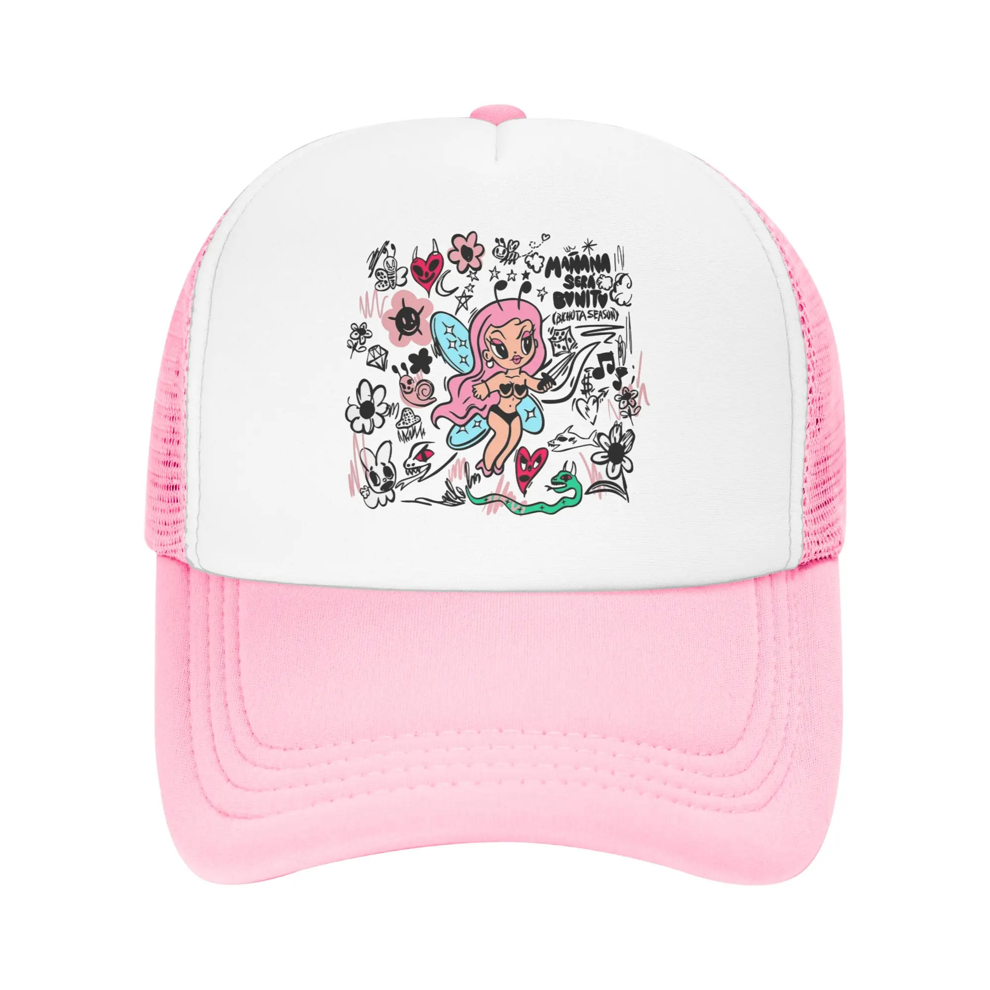 Men Women Peso Pluma Karol G Bichota Season Trucker Cap Mesh Baseball Caps Hat Trucker Worker Cap Breathable Racing Cap Summer