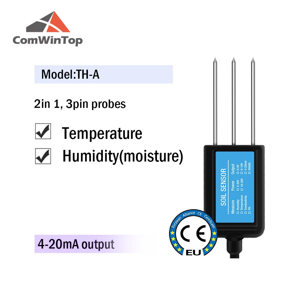 Bodenfeuchtigkeit Temperatur Luftfeuchtigkeit EC PH NPK Sensor mit Optionalem 4-20mA 0-5V RS485 Ausgang