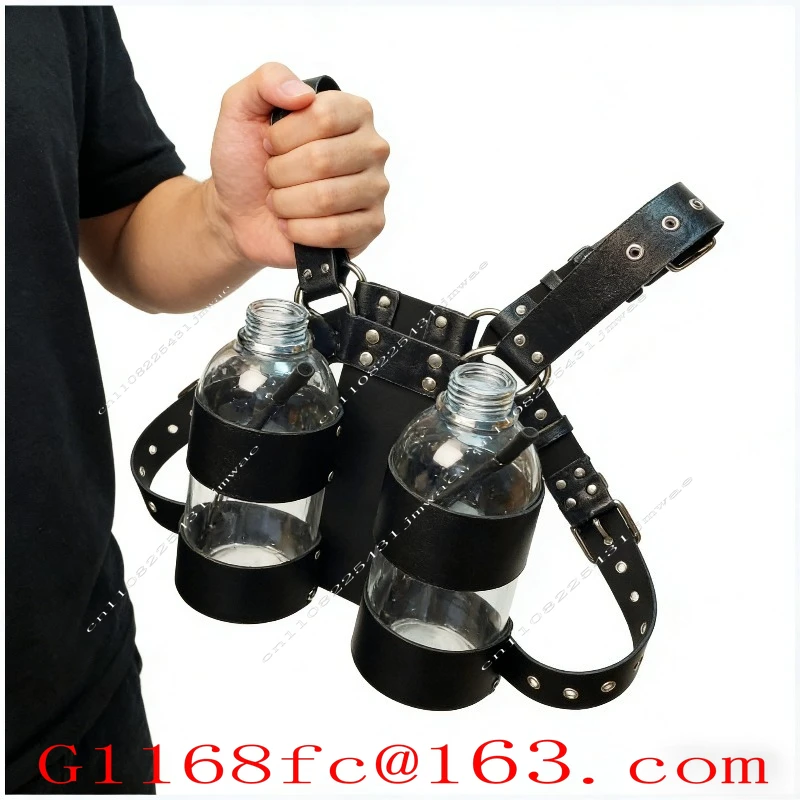 Gas Mask Negative Pressure Bottle Backpack, Double Bottle Breathing Pressurization