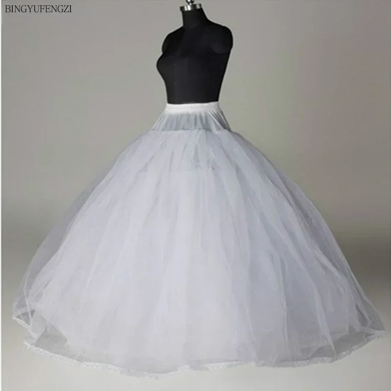 Tulle Petticoat Wedding Accessories Vestido Branco Underskirt Jupon Mariage Petticoat New Woman Arrival White 3/8 Origin