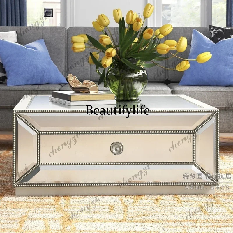 European neoclassical mirror coffee table antique gold coffee table mirror furniture