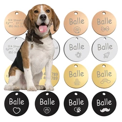 Custom Engraved Dog Cat ID Tag Pet Personalized Necklace Name Number Chain Charm Supplies For Dog Tag Name Products Accessory