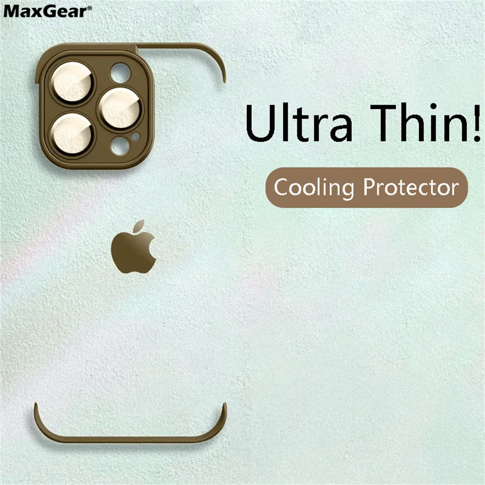 Ultra Thin Frameless Corners Protective Case For iPhone 16 15 14 13 12 Pro Max Plus Stickers Corner Pad Original Cooling Cover