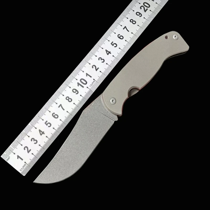 SPYD-سبائك التيتانيوم C185TIP سكين قابل للطي للاستخدام الخارجي، سكين التخييم القابل للطي، سكين جيب للدفاع عن النفس البرية، سكين الفاكهة