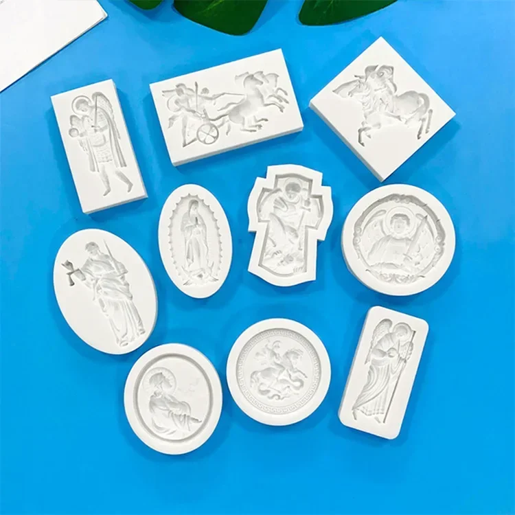 Angel Relief Pendant Silicone Mold Greek Wax Goddess Retro Cake Decoration Accessories Fondant Cake Mold Plaster Resin Molds