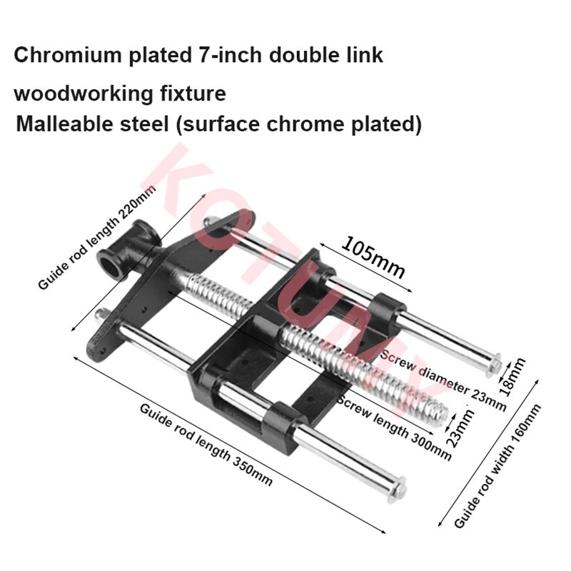 7 Inch Woodworking Vise DIY Light Woodworking Table Clamp Double-Link Fixture Woodworking Bench Vise Fixed Vice Tool