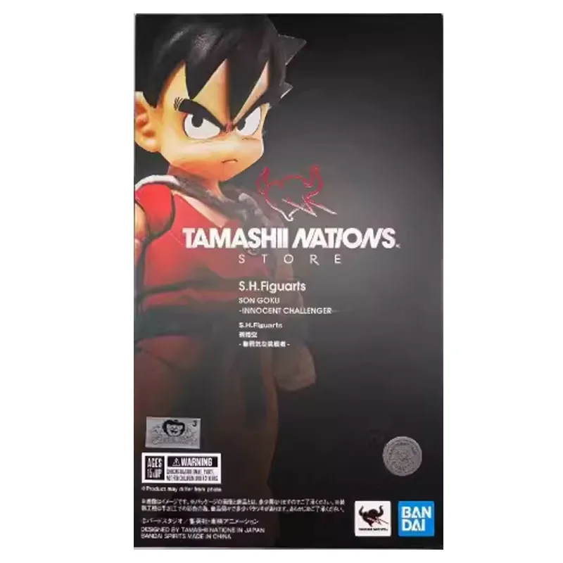 

Original Genuine Bandai Anime Dragon Ball Son Goku SHF TNST INNOCENT CHALLENGER Model Toys Action Figure Gifts Collectible Kids