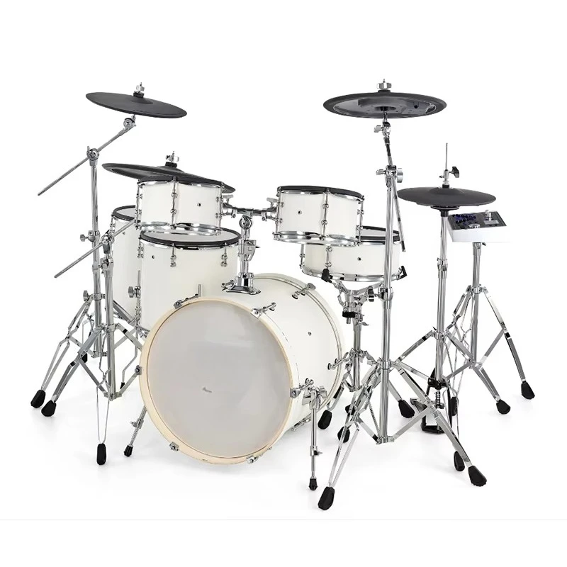 XD-2000C-KM White Color Acoustic Design Electronic Drum Set Factory Direct Sales Drum Electric Drum Set Professional