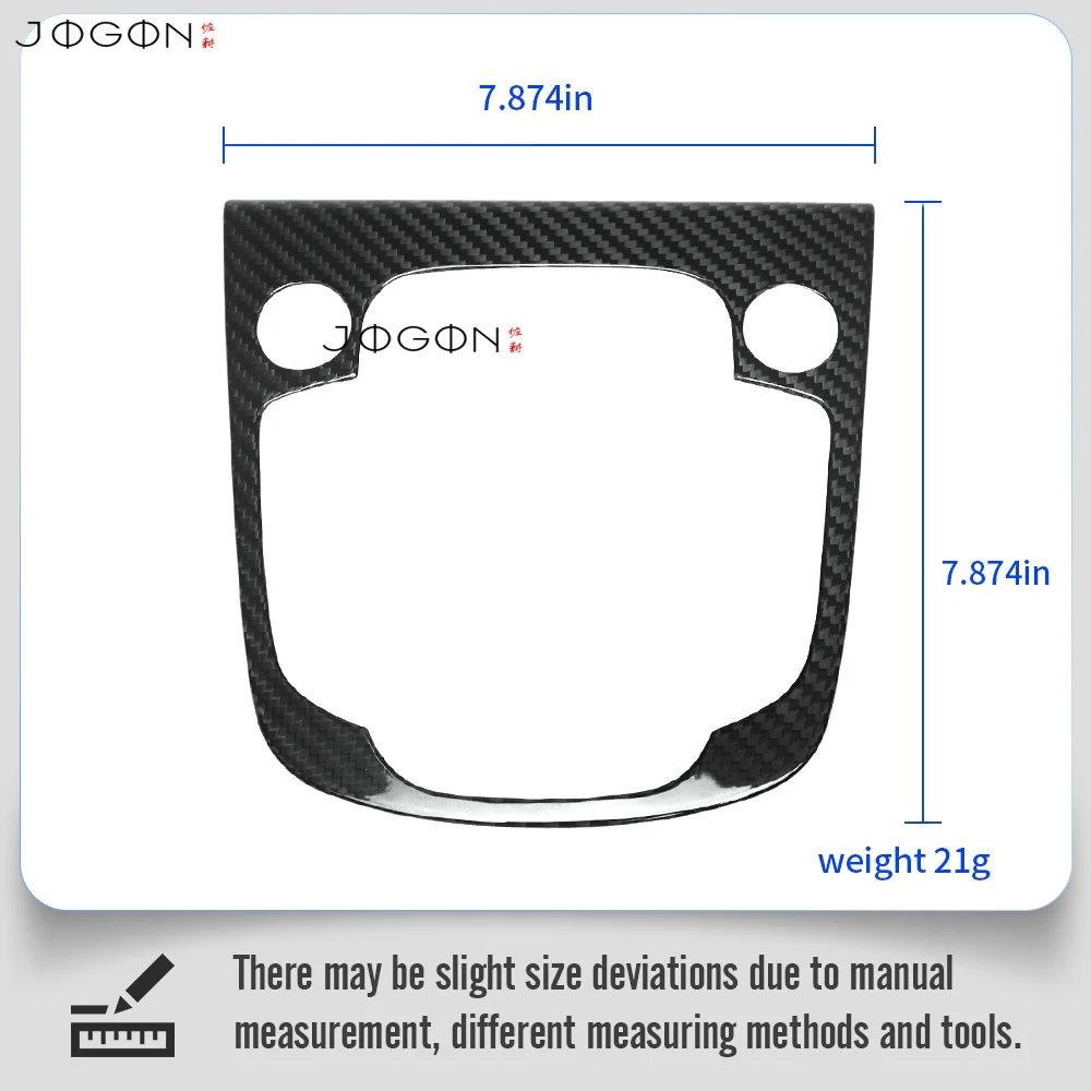Jogon 100% Dry Carbon Fiber Center Console Gear Frame Decal Interior Moldings For Hyundai Kona N Kona N Line 2021 2022 2023