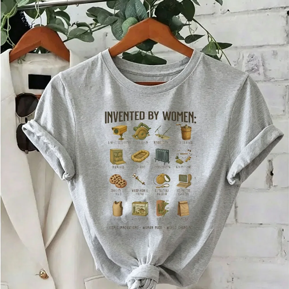 Invented By Women ShirtWomen in Science Shirt Inventor Tops Empowering Teacher Tops Womens History Tee Feminist Gift