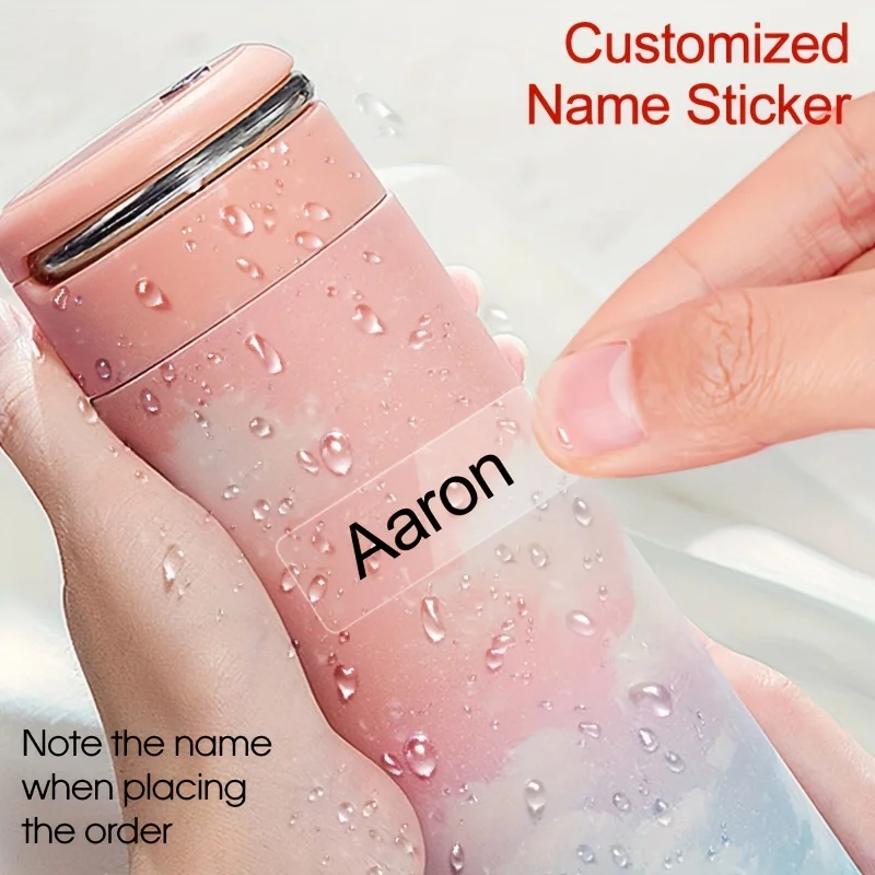 Transparent Name Label Stickers Waterproof Customizable Children's School Stationery for Water Bottles Pen Kids Name Tag