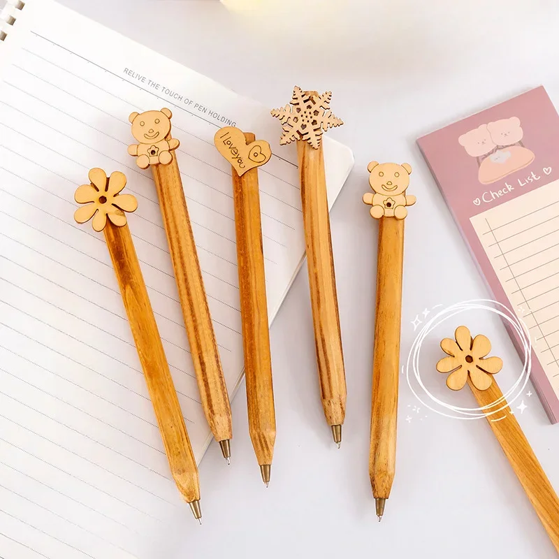 Branch Oil Pen Craft Ballpoint Pen Original Wood Shape Retro Black Pen High Value Gift Pretty Stationery Aesthetic Stationery