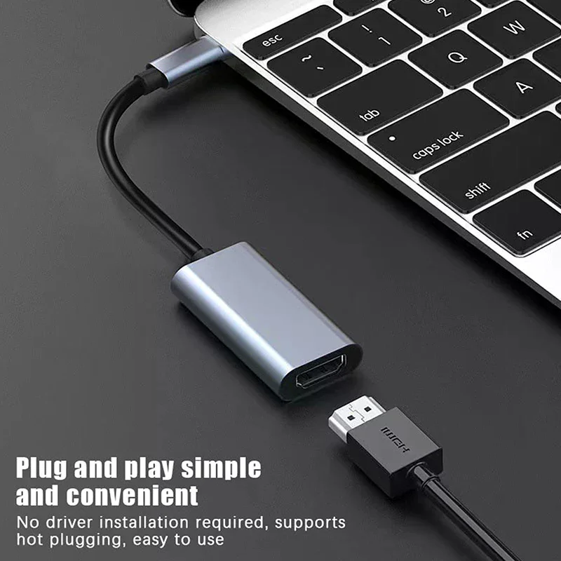 TYPE C To HDMI 4K 60Hz Adapter USB C USB3.1 Male To HDTV Female Converter Cable For Laptop Tablet TV MacBook