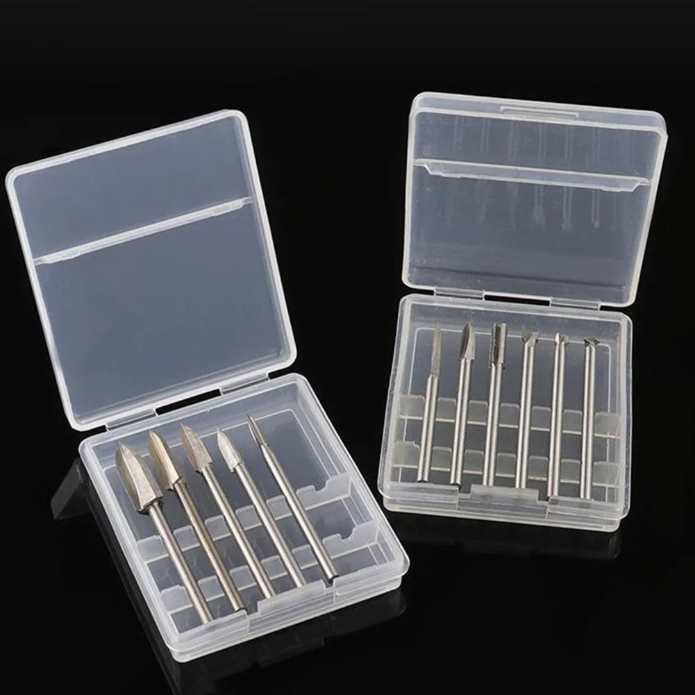 Set Mata Bor Ukir 5/6 Buah, Shank 3mm Untuk Mesin Gerinda Rotary, Alat Ukir Kayu Furnitur, Kerajinan Tangan DIY
