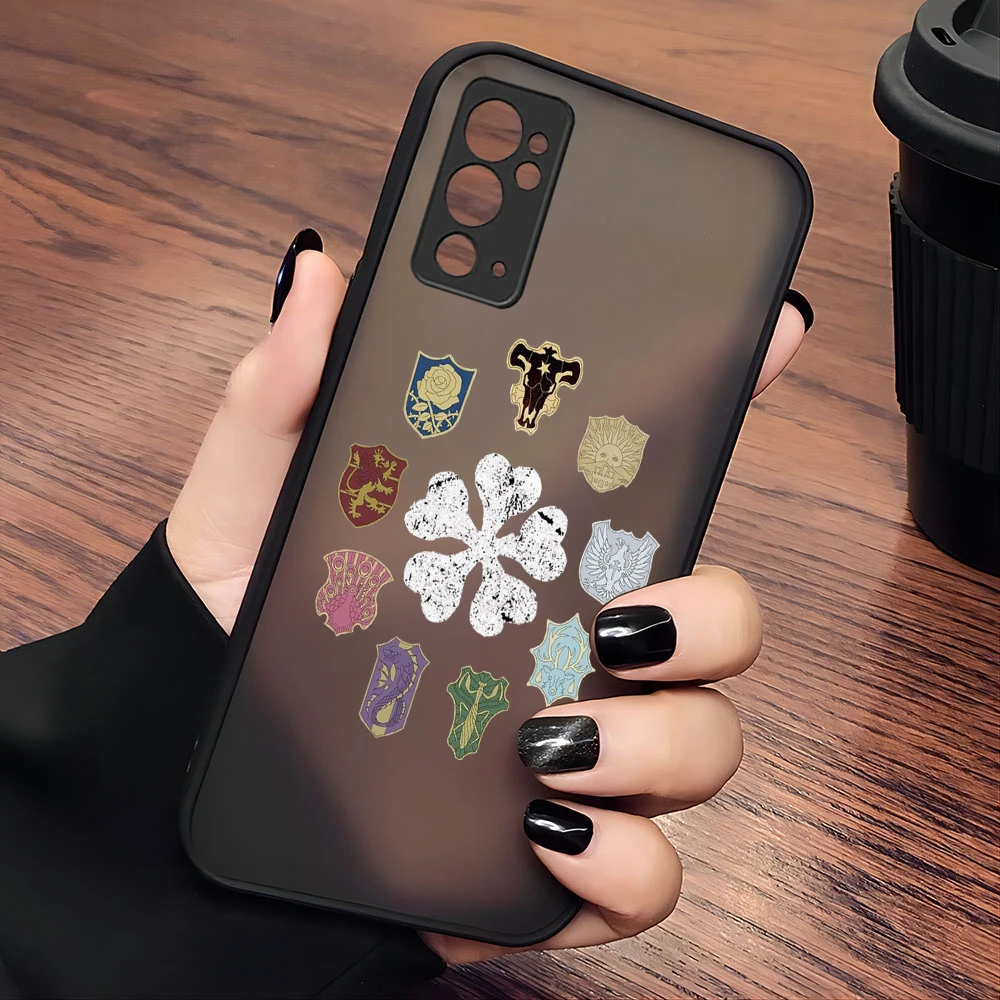 Black Clover Anime Phone Case For Samsung S24 S23 S22 S21 S20 S10 FE Note20 Note10 Plus Ultra Lite 5G Matte Transparent Cover