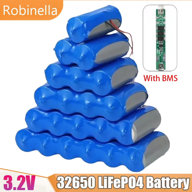 32650 Battery 3.2V Lithium Iron Phosphate Battery 60AH Large Capacity for Solar Street Lamp Floodlight Outdoor Lighting Monitor