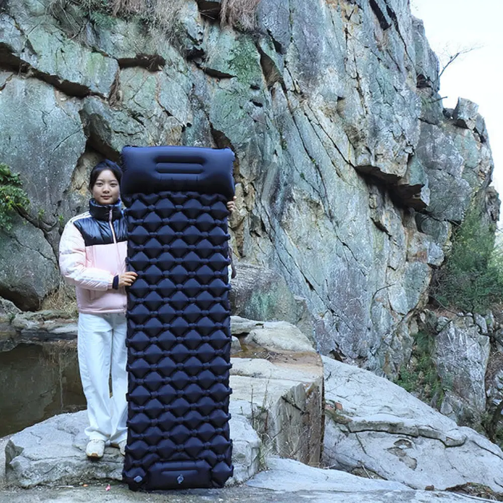 Self Inflating Camping Mattress Built In Air Pump TPU Sleeping Pad Compact Waterproof Mat For Hiking Trekking Beach