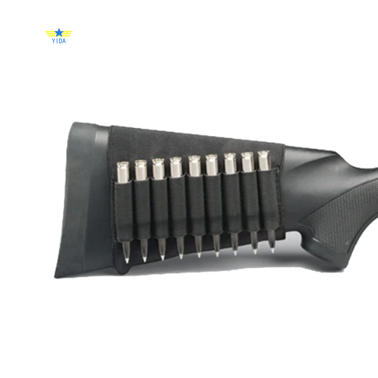 Coolrunner 9 Round Rifle Buttstock Shell for .270, 30-30, 30-06, 45, 0.30in to 0.50in Ammo Shotgun Holder for Hunting