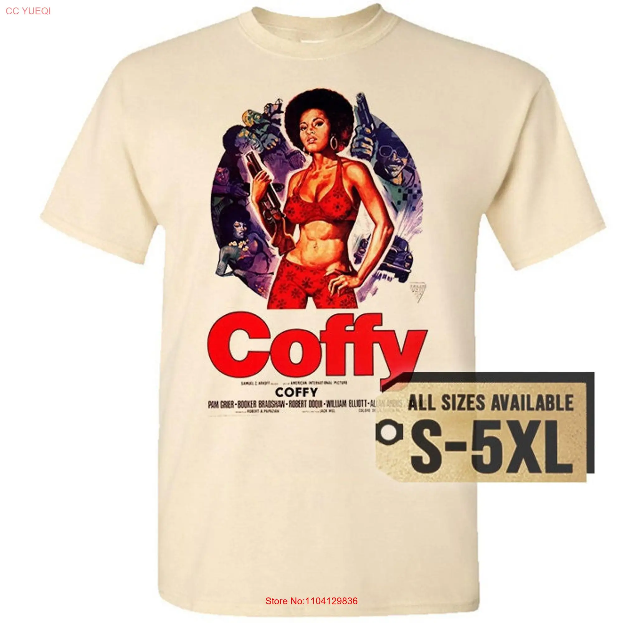 Coffy V2 Natural White Gray Vintage Men T Shirt all sizes S 5XL Film long or short sleeves