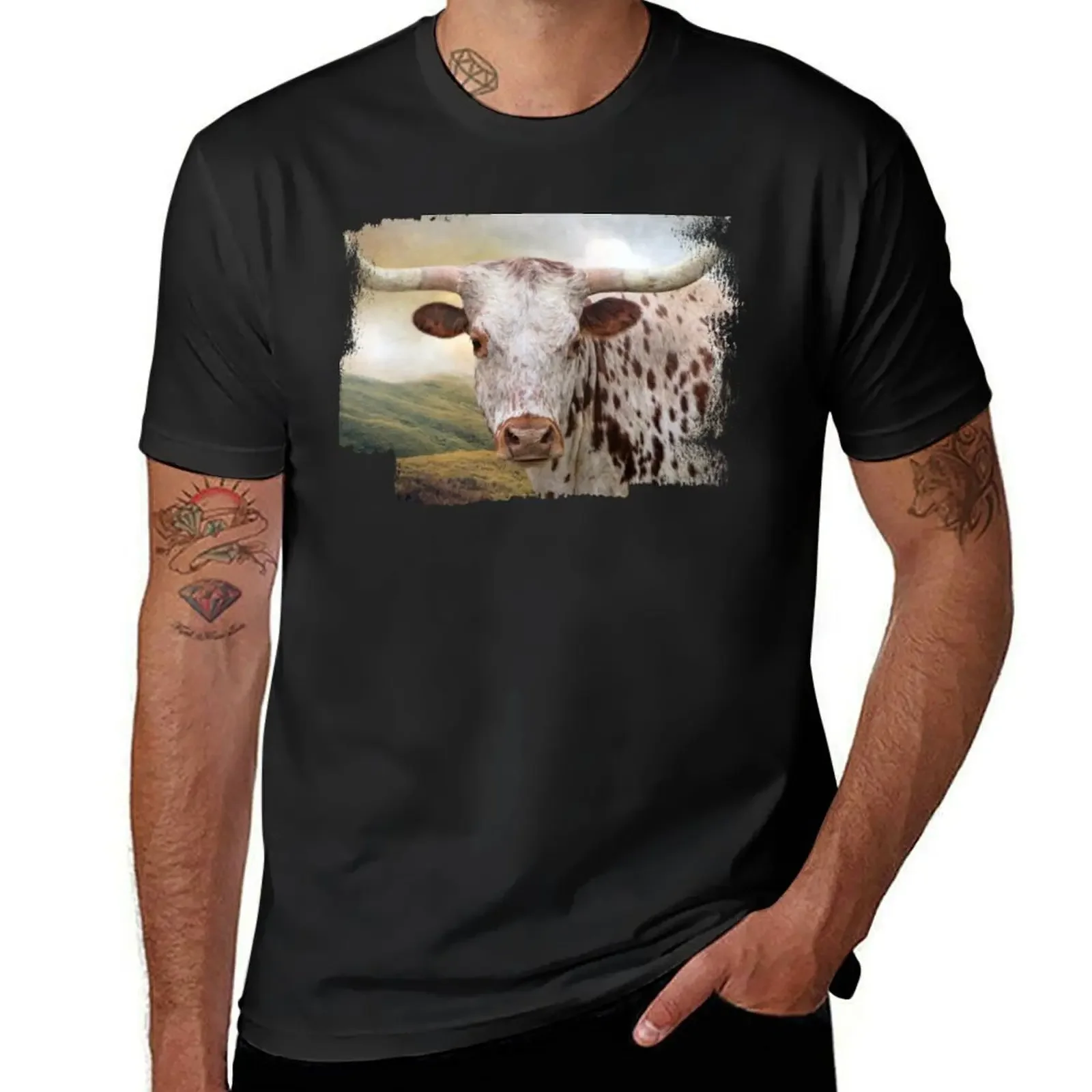 Texas Retro Longhorn T-Shirt basketball graphic tees anime tshirt mens t shirts casual stylish