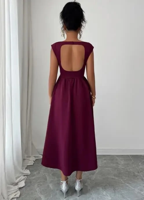 

Women's Elegant Temperament Waist Tied Long Dresses Autumn Winter 2025 Daily Clothing New Fashion Female High Waist Casual Dress