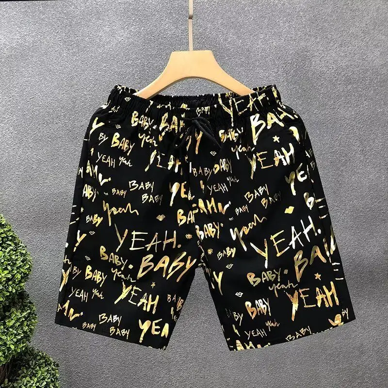 Men's Clothing Summer New Arrival Quick Dry Shorts Loose Fit Casual Fashionable Comfortable Letter Print Everyday Wear