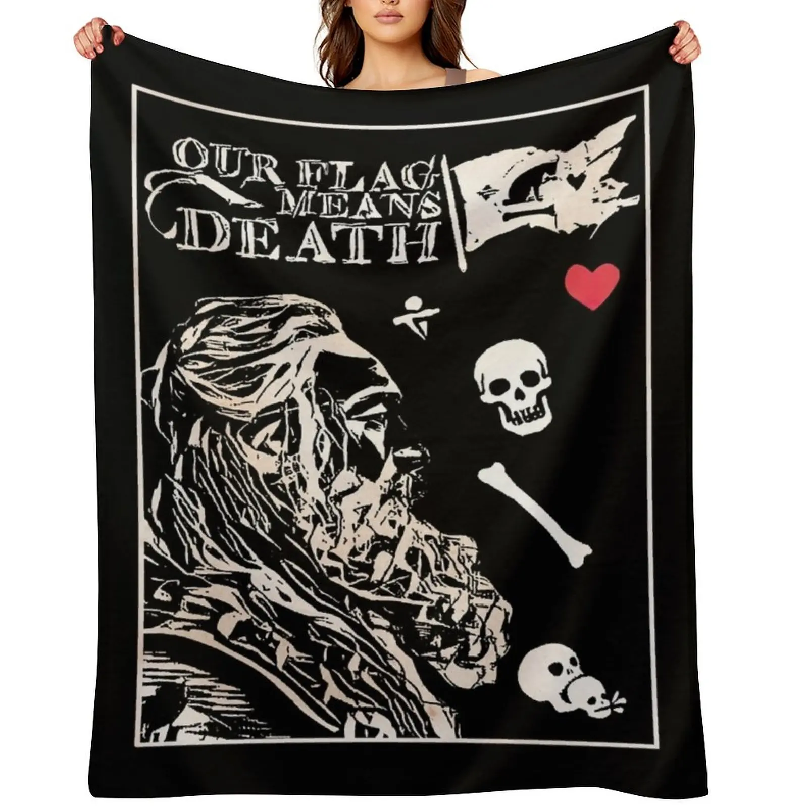 

Our Flag Means Death, ofmd, stede bonnet, blackbeard, pirate Throw Blanket Hair Sleeping Bag Travel Decorative Sofa Blankets