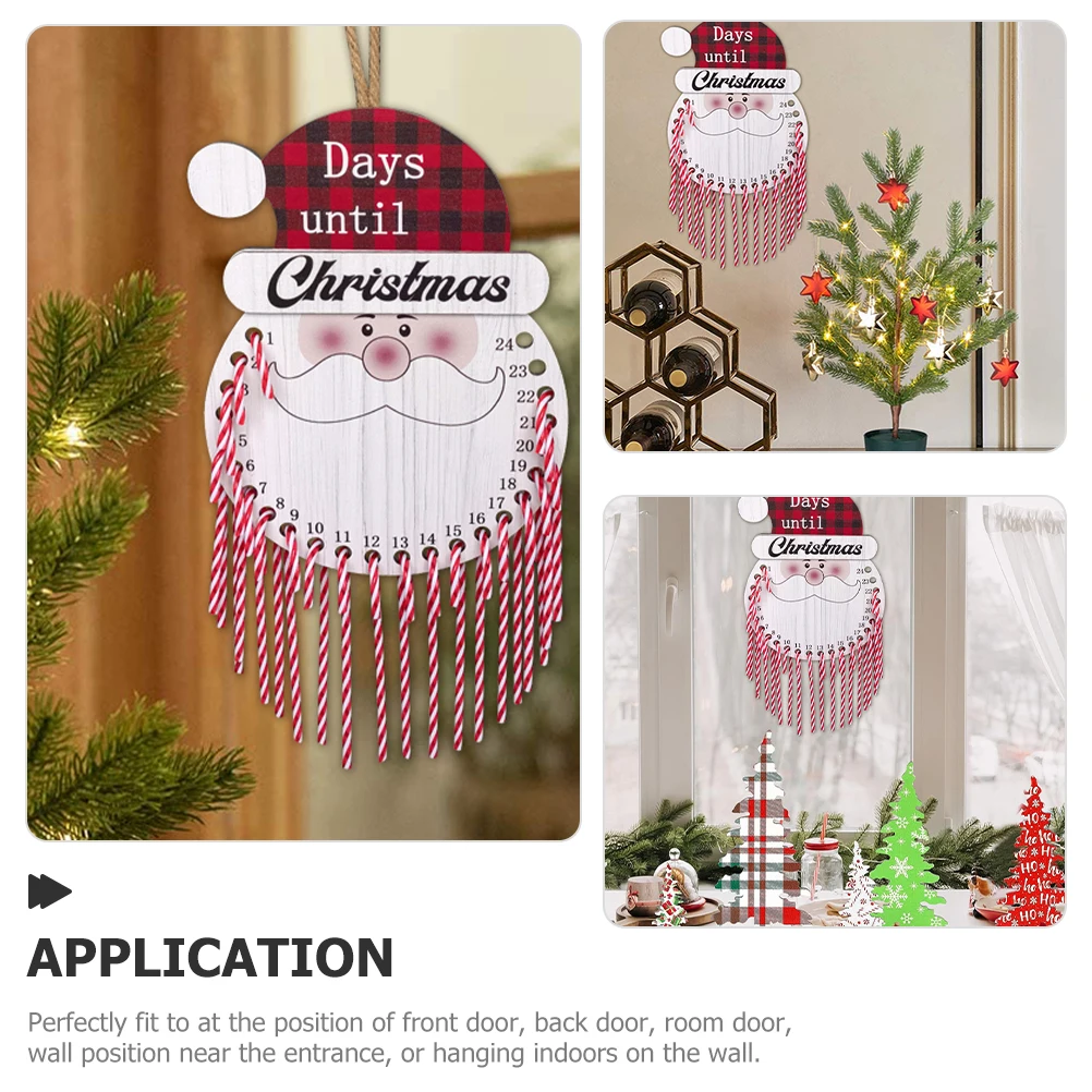 

Christmas Advent Pendant Xmas Countdown Hanging Door Wall Decorative Calendar Ornament For Home Party Festive Door